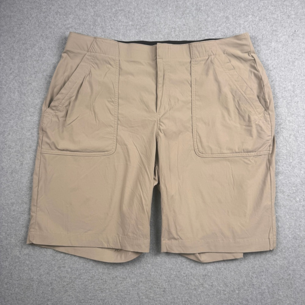 Eddie Bauer Shorts Womens 16 Tan Hiking Stretch Nylon Outdoor Utility Gorpcore